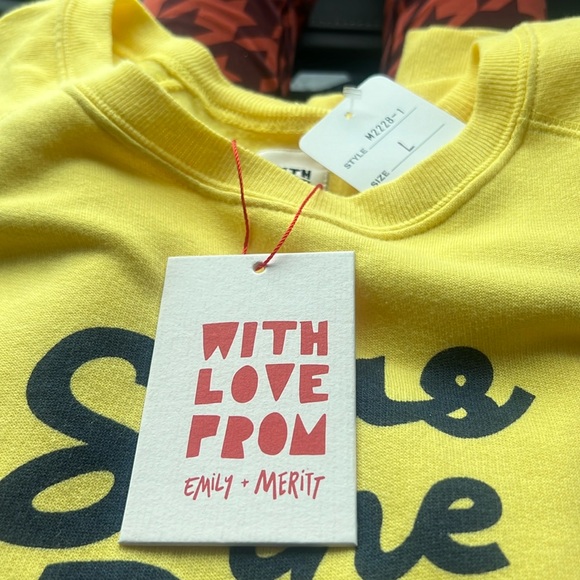 With Love from Emily + Meritt ~ Yellow Seas the Day Sweatshirt ~ Large - Picture 4 of 17